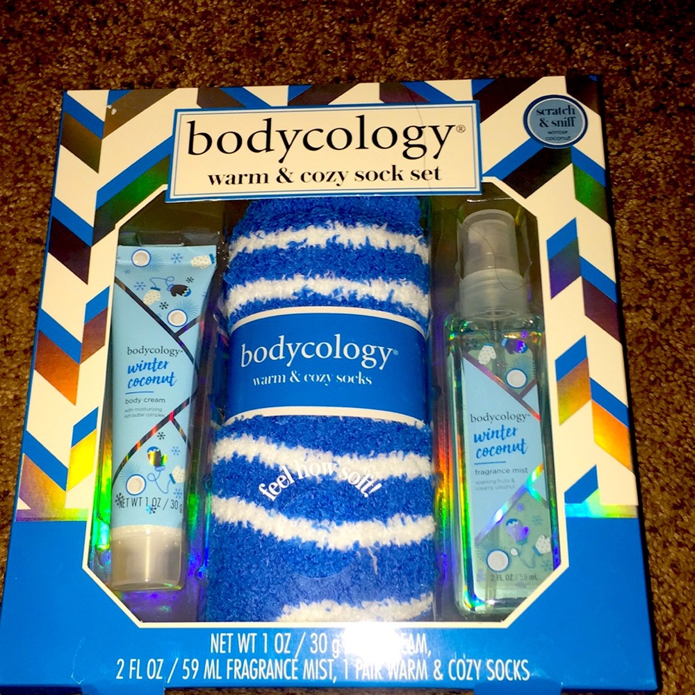 A blue bundle with warm and cozy socks set